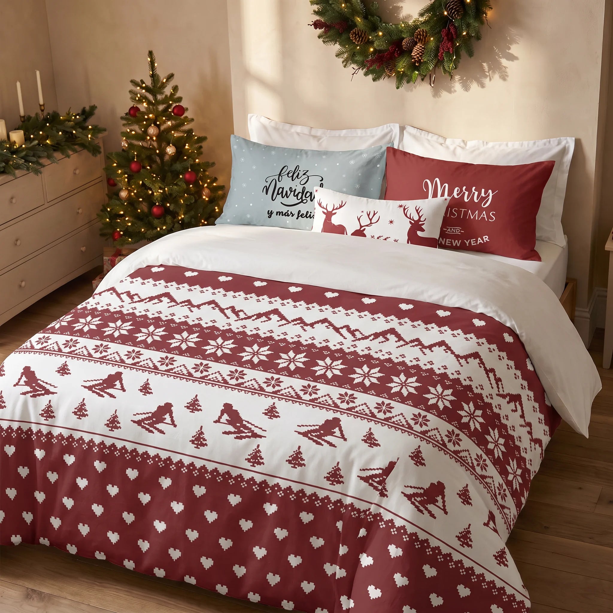 Housse de couette à clics 100% coton Laponia 10
