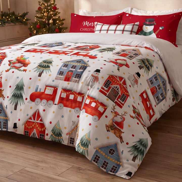 Housse de couette à clics 100% coton Laponia 12