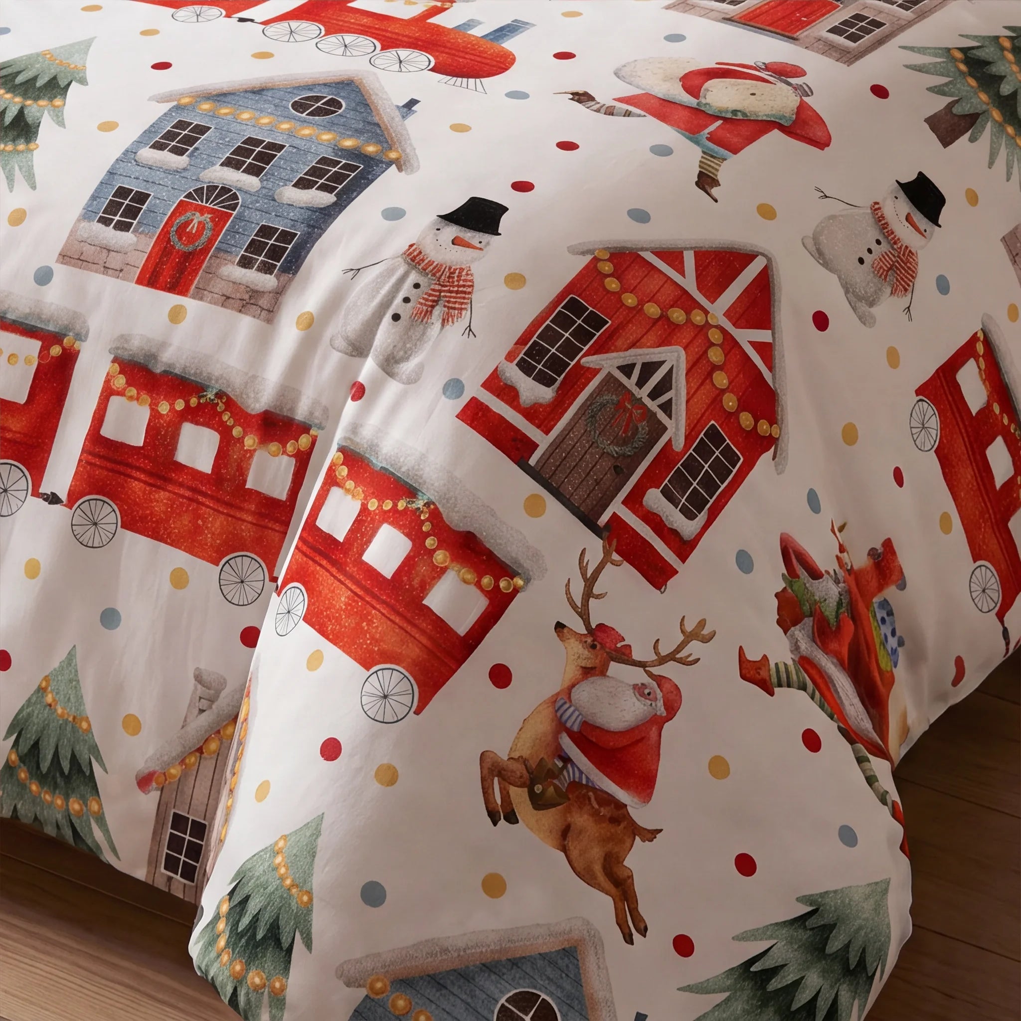 Housse de couette à clics 100% coton Laponia 12