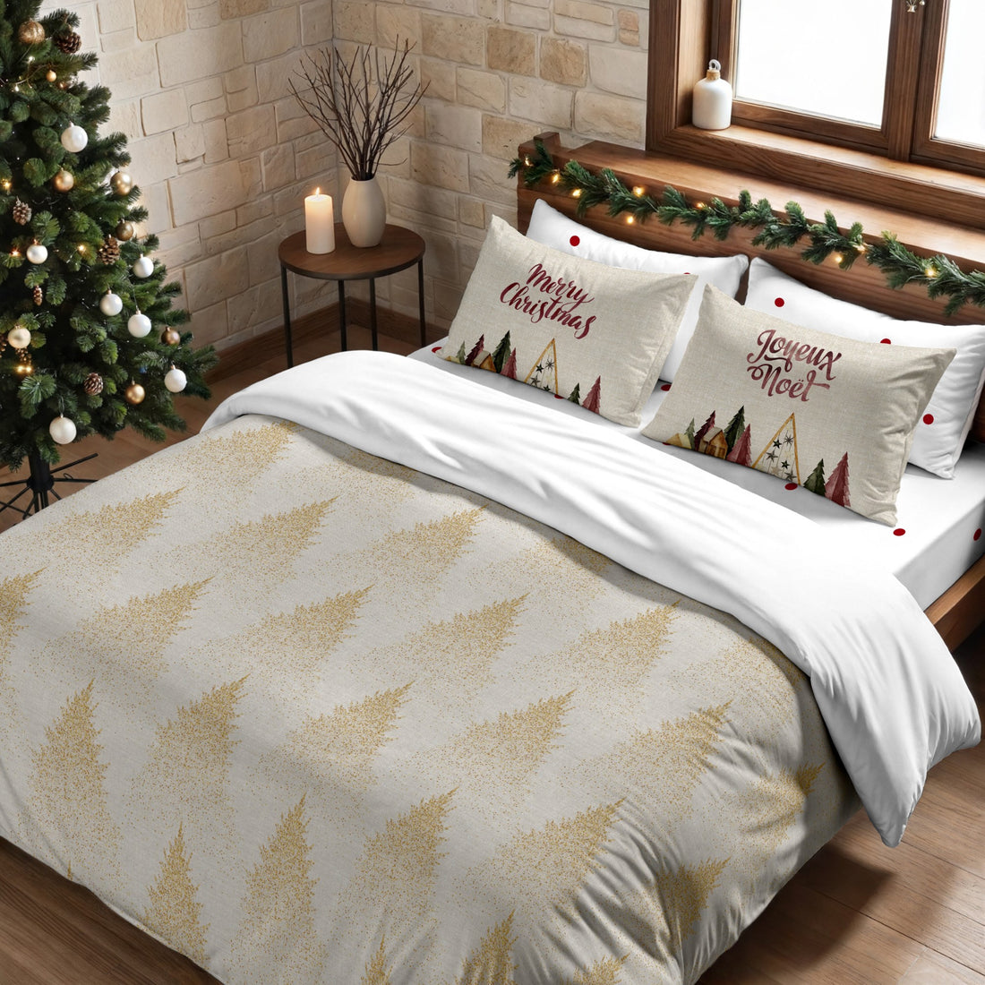 Housse de couette à clics 100% coton Laponia 14