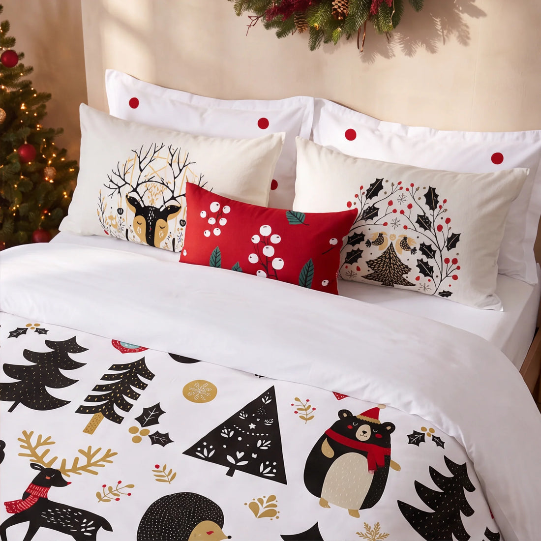 Housse de couette à clics 100% coton Laponia 18