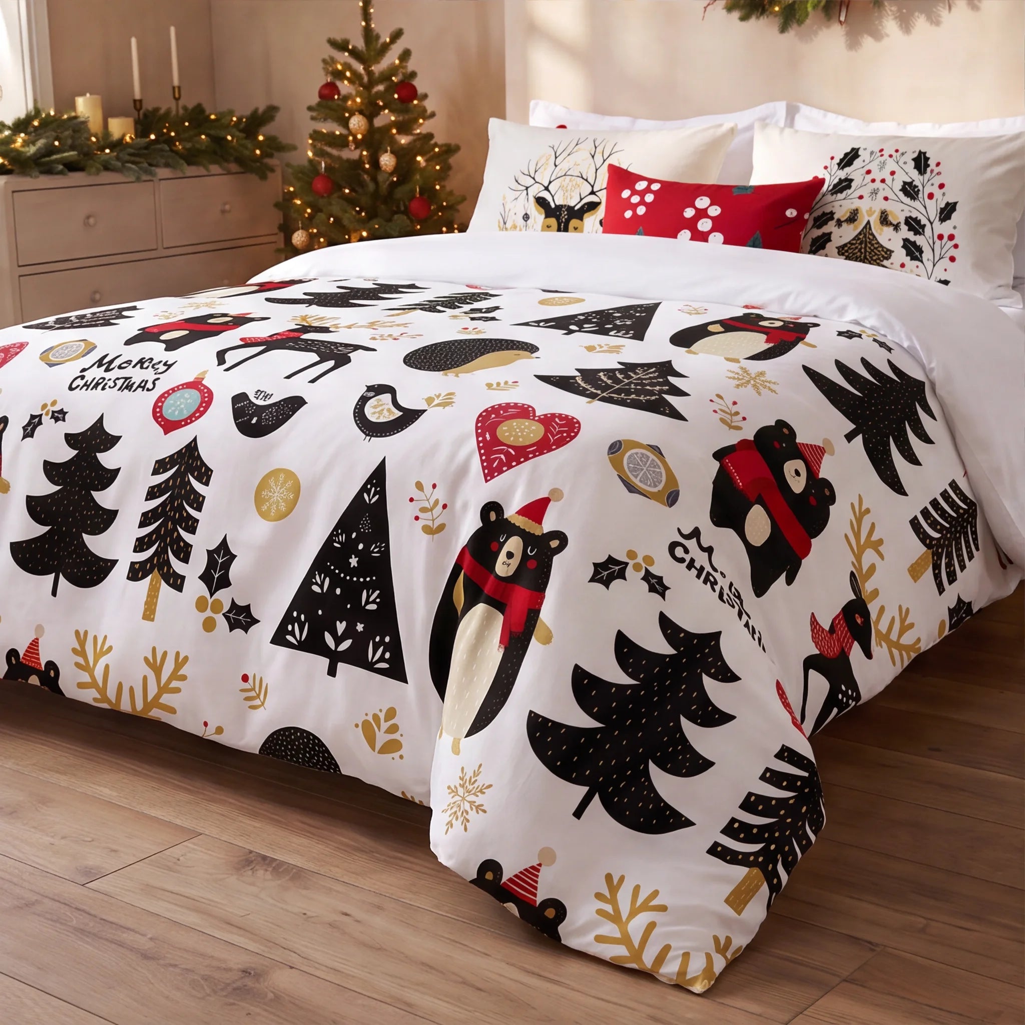 Housse de couette à clics 100% coton Laponia 18