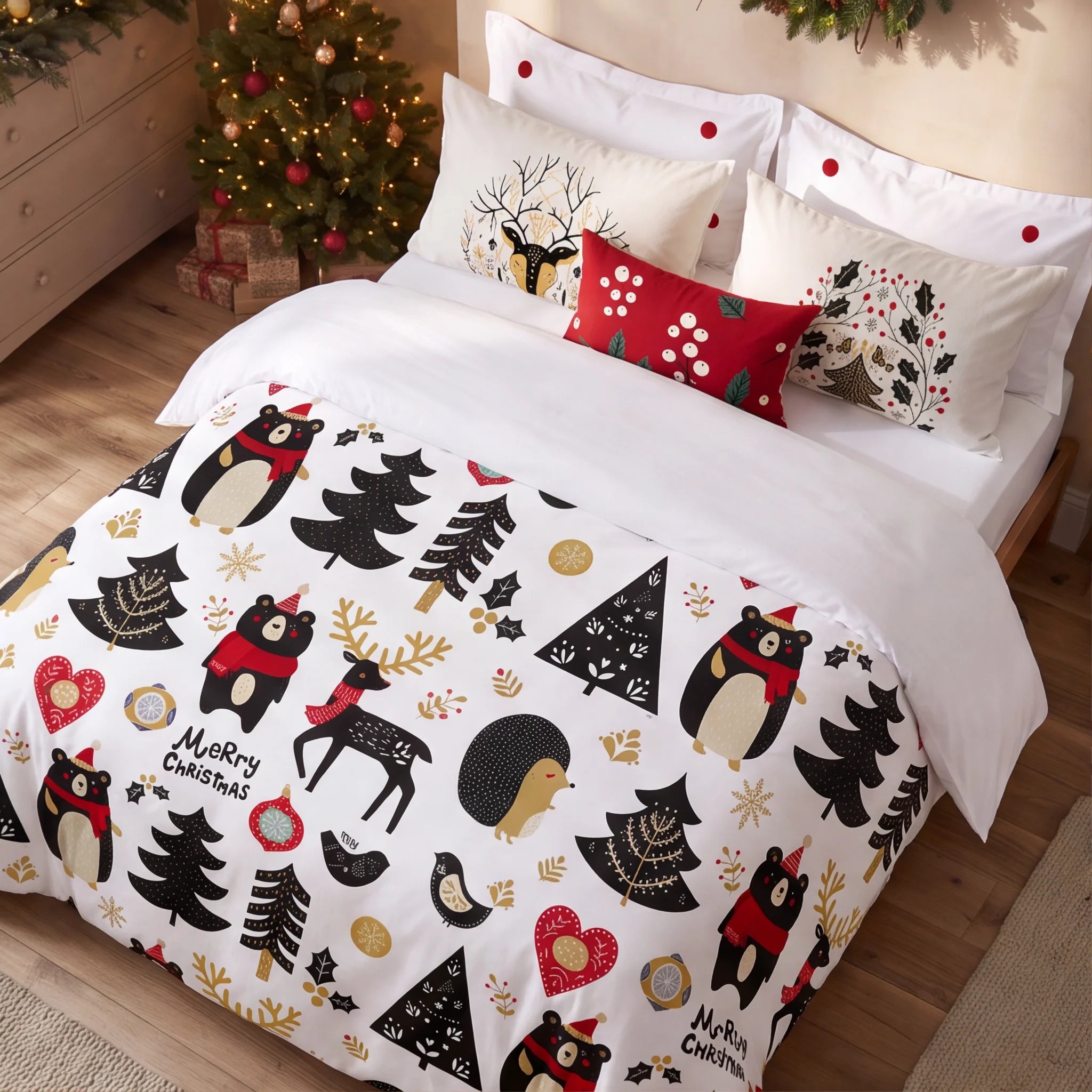 Housse de couette à clics 100% coton Laponia 18