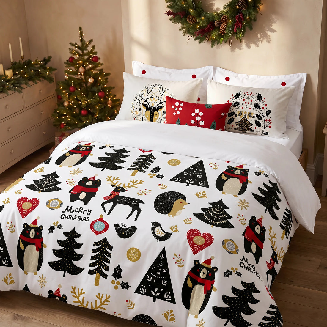 Housse de couette à clics 100% coton Laponia 18
