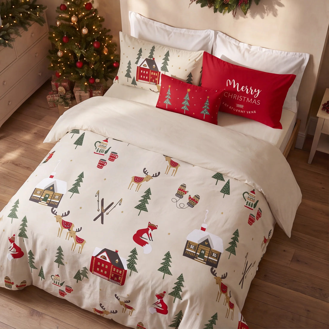 Housse de couette à clics 100% coton Laponia 19