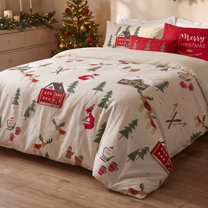 Housse de couette à clics 100% coton Laponia 19
