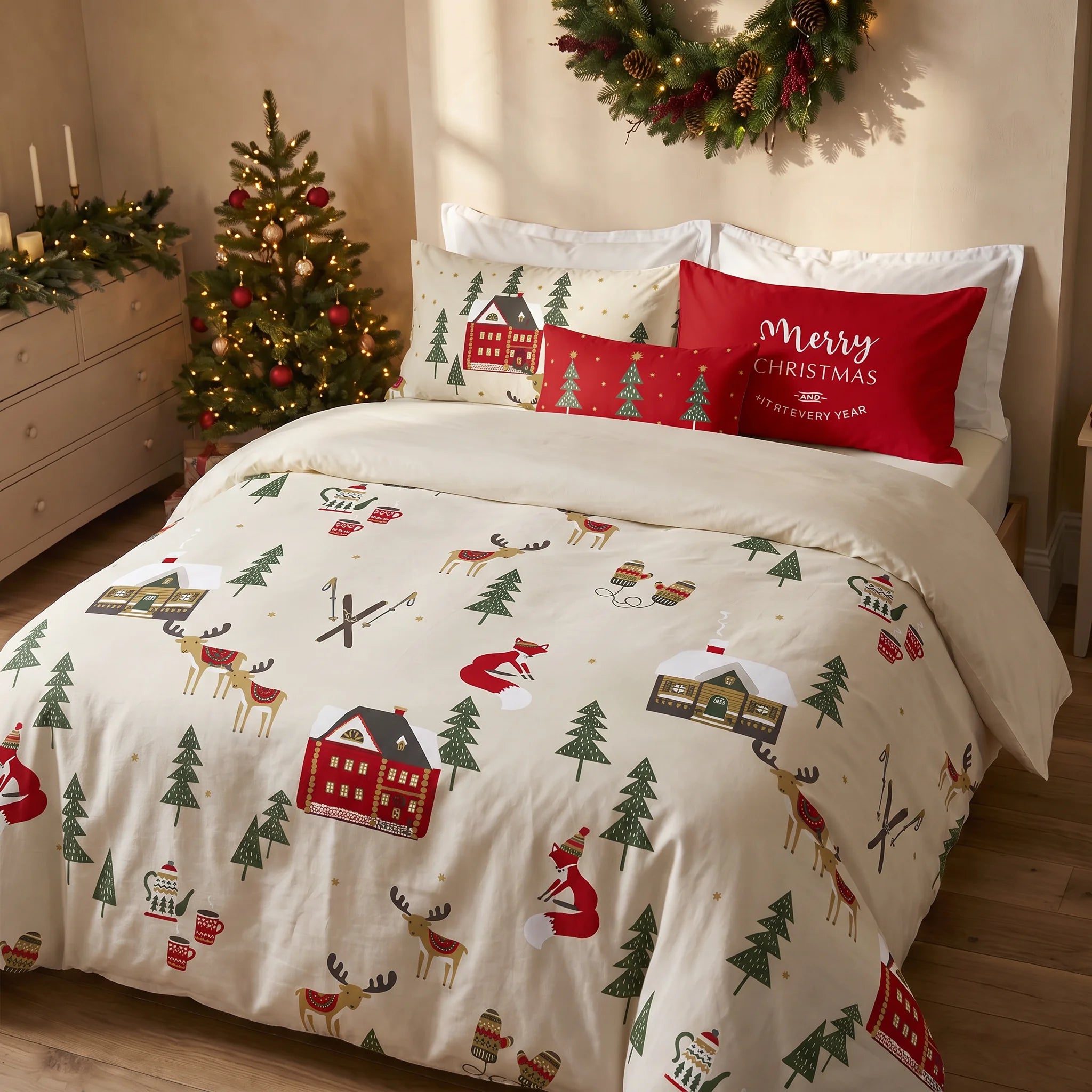 Housse de couette à clics 100% coton Laponia 19