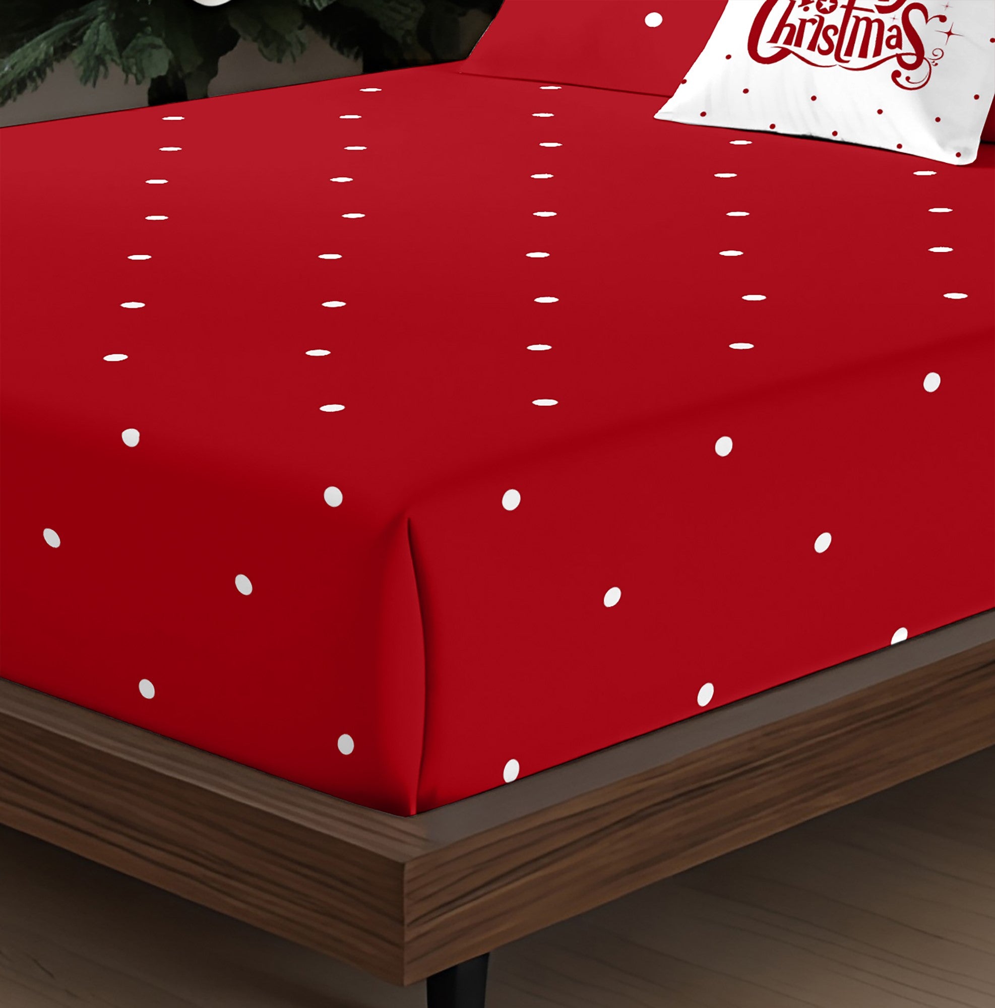Drap housse Laponia 47 rouge 100% coton