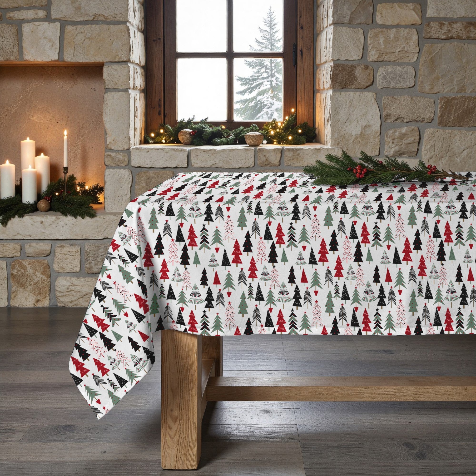 Nappe antitache Noël Laponie 50-100