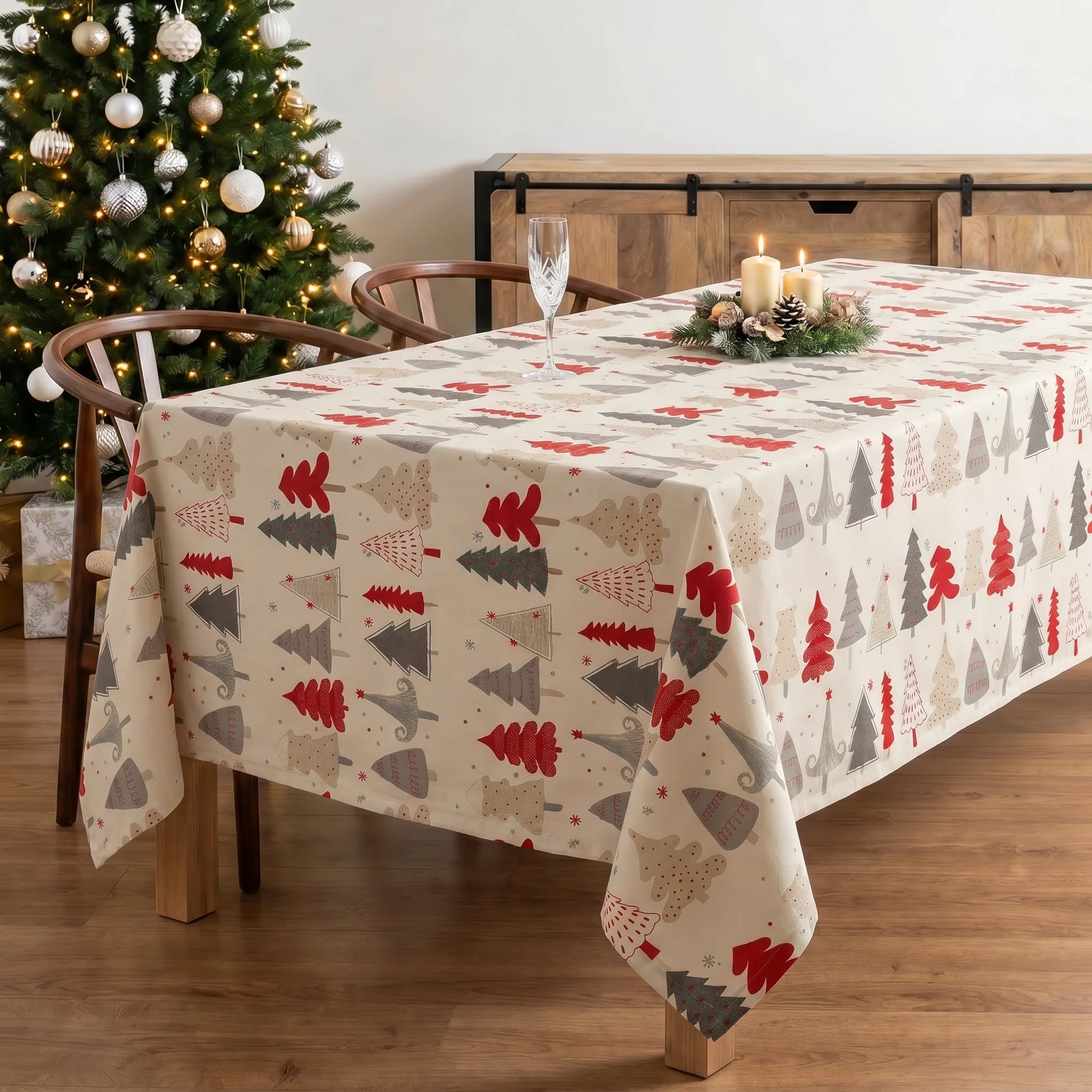 Mantel antimanchas Christmas Laponia 52-100