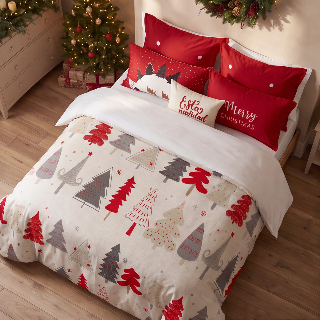 Housse de couette à clics 100% coton Laponia 52