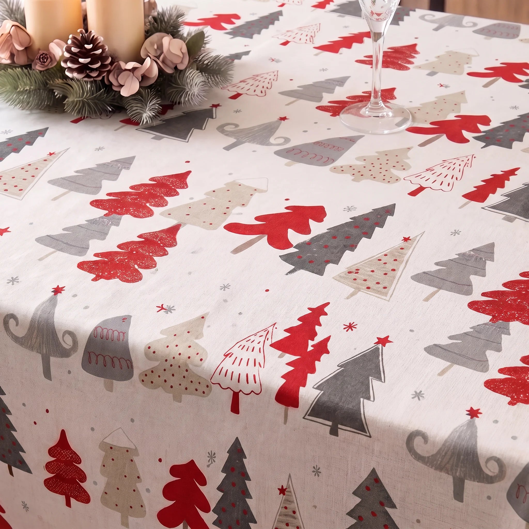 Mantel antimanchas Christmas Laponia 52-100