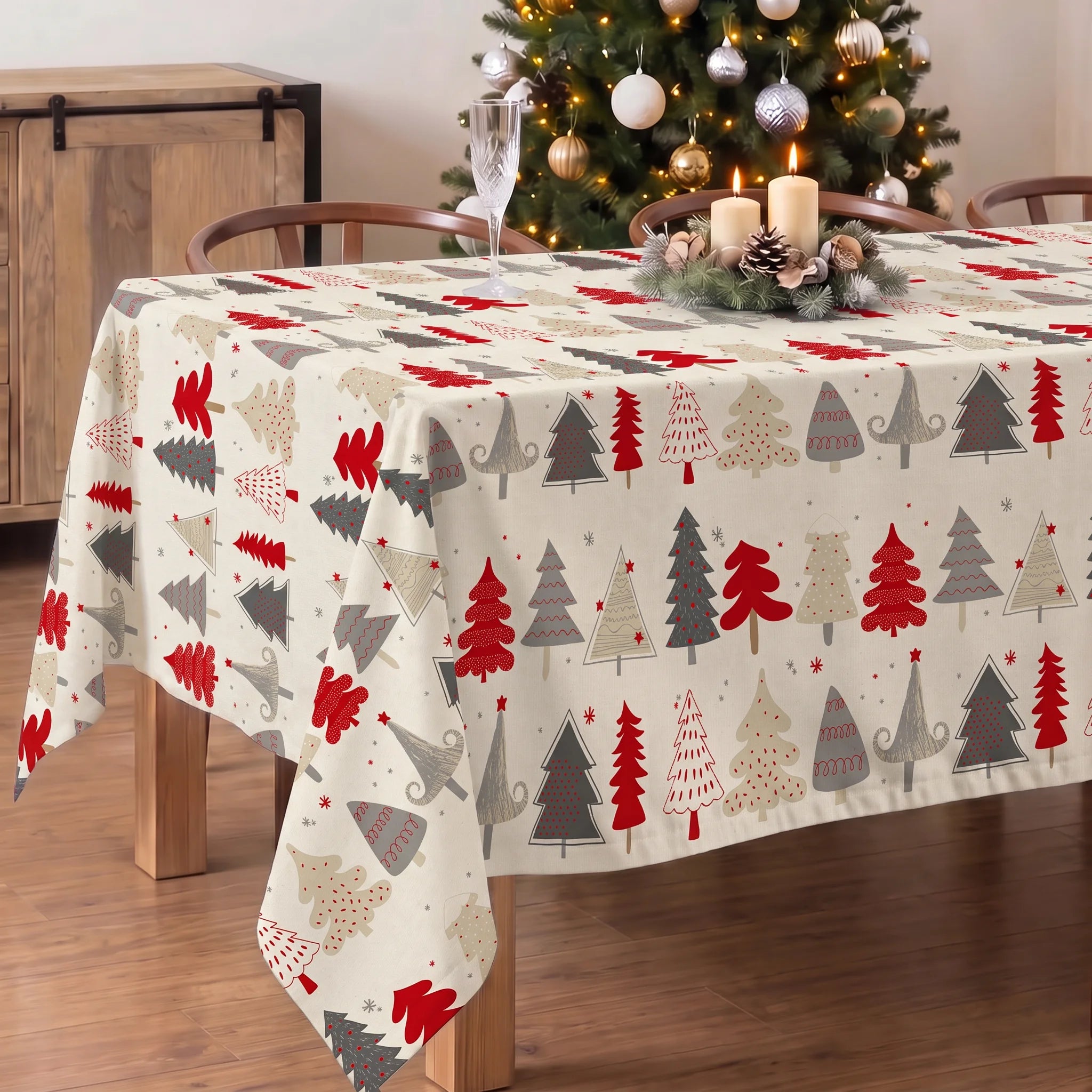 Mantel antimanchas Christmas Laponia 52-100