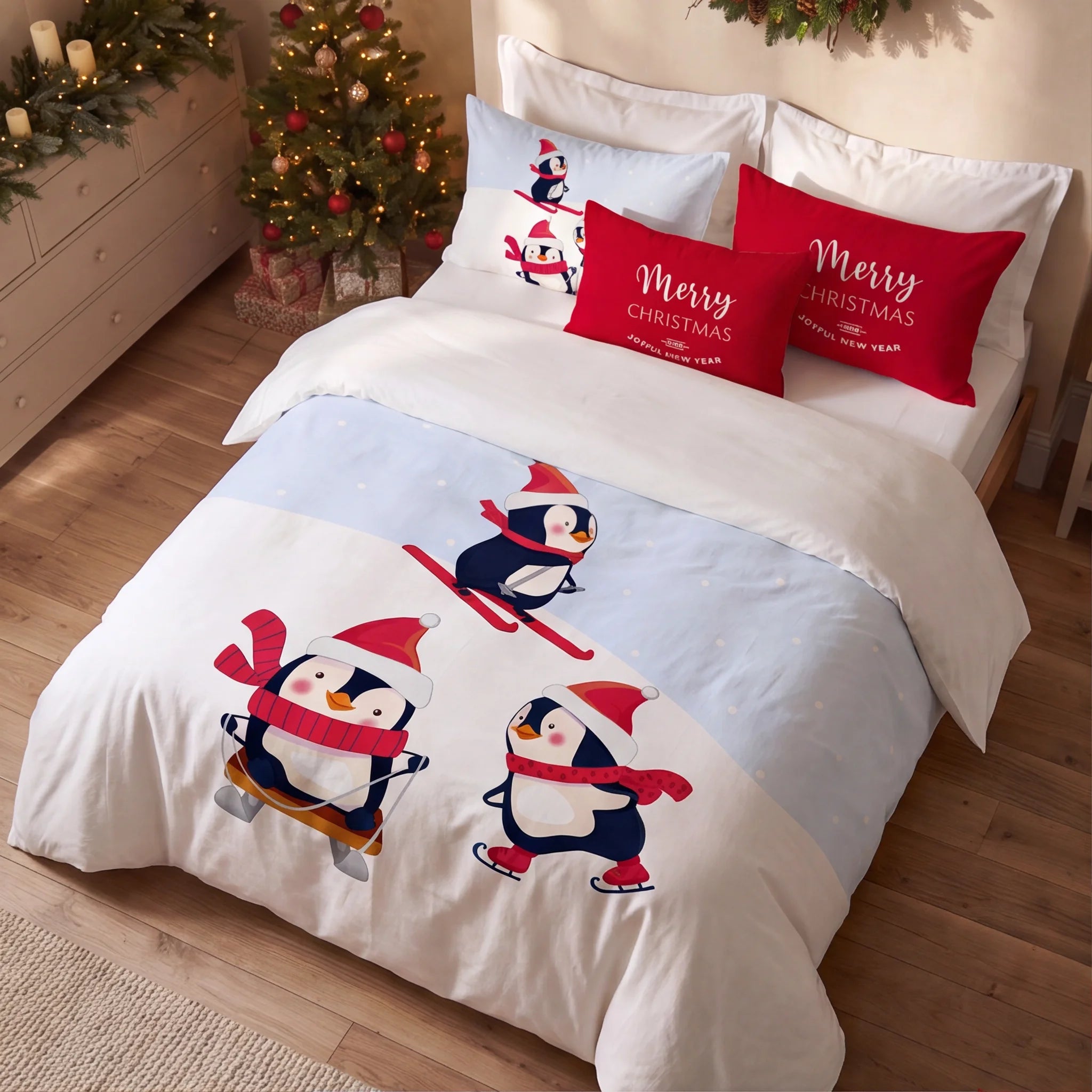 Housse de couette à clics 100% coton Laponia 56
