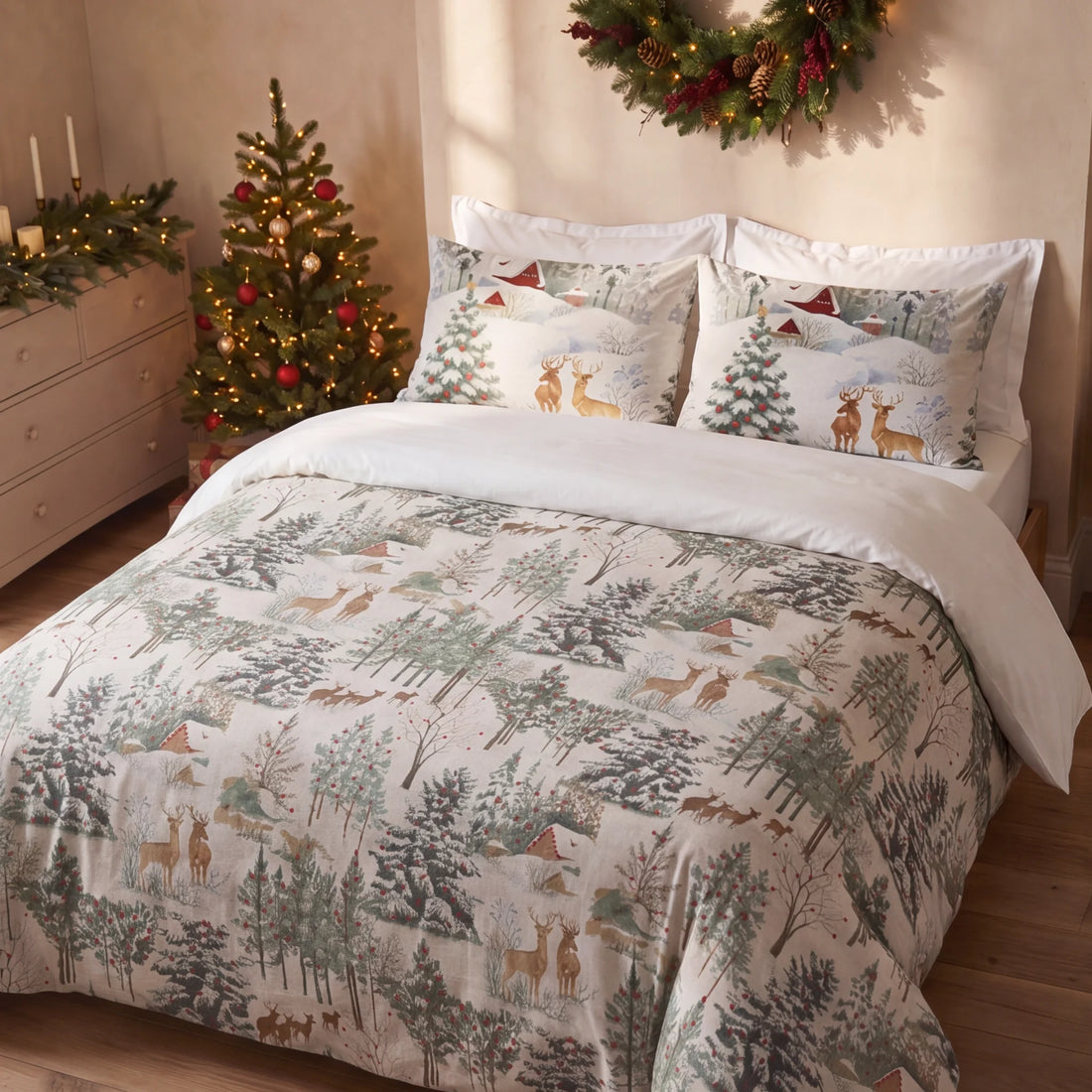 Housse de couette à clics 100% coton Laponia 57
