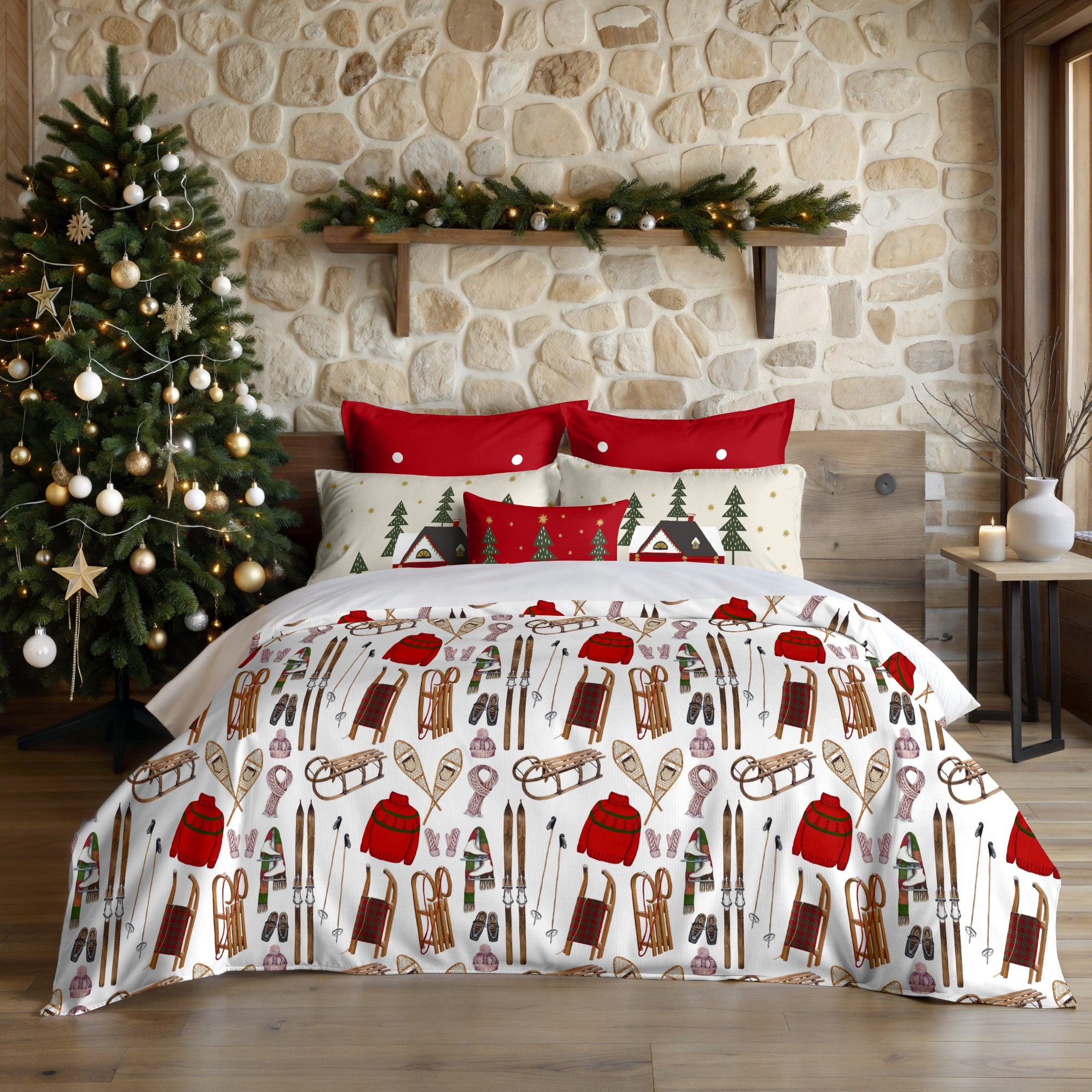 Housse de couette à clics 100% coton Laponia 59