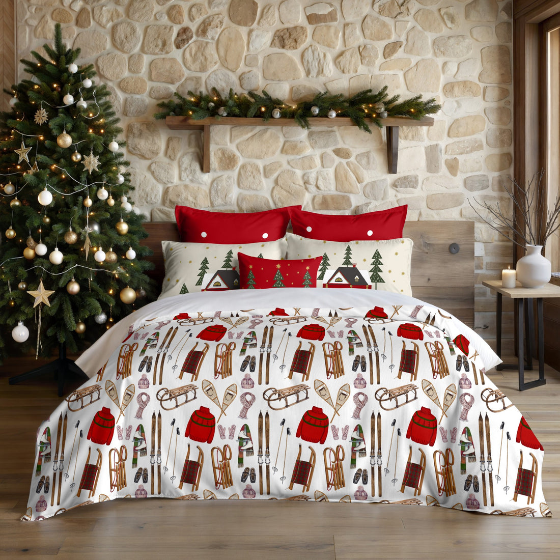 Housse de couette à clics 100% coton Laponia 59
