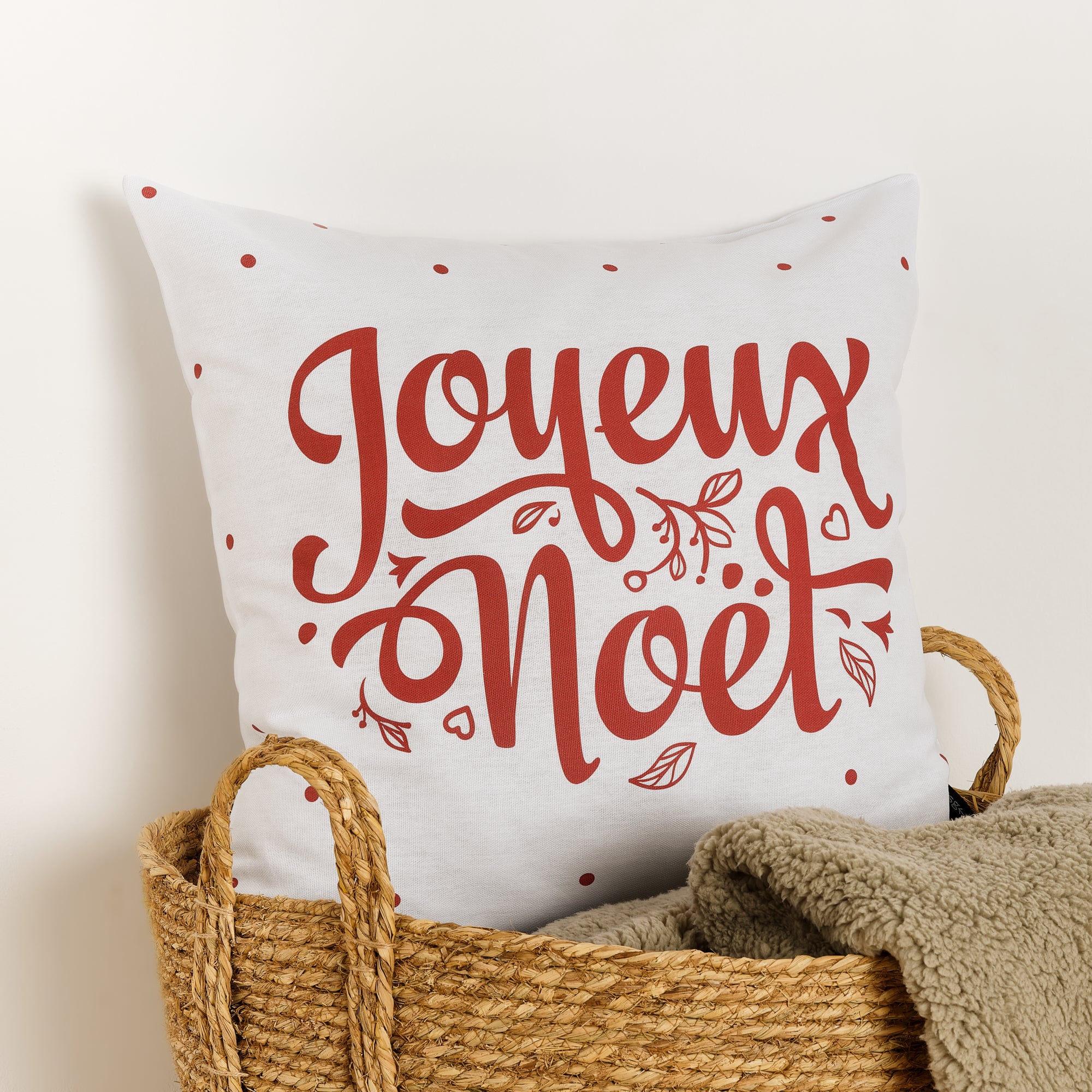 Housse de coussin 100% coton Laponia 63 50x50 cm
