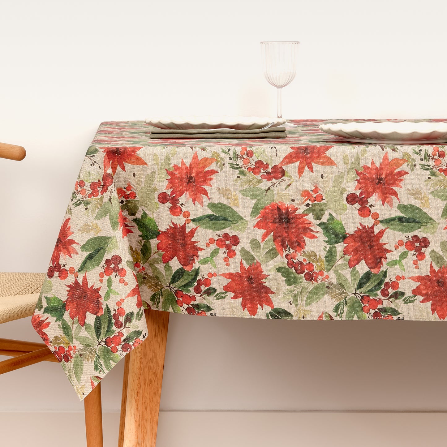 Nappe Joyeux Noël 48 Lurex