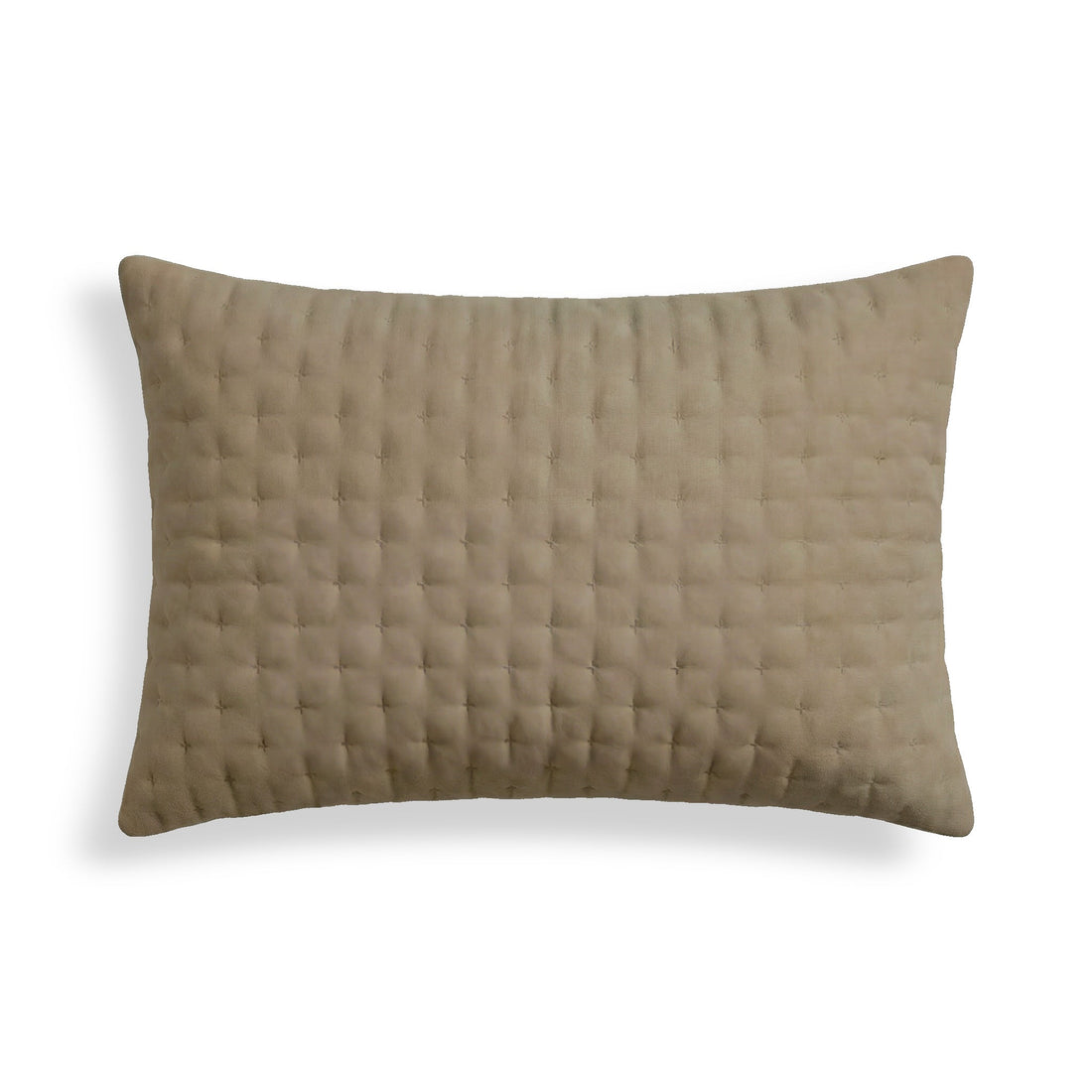 Funda de almohada lisa acolchada Marrón 50x80 cm