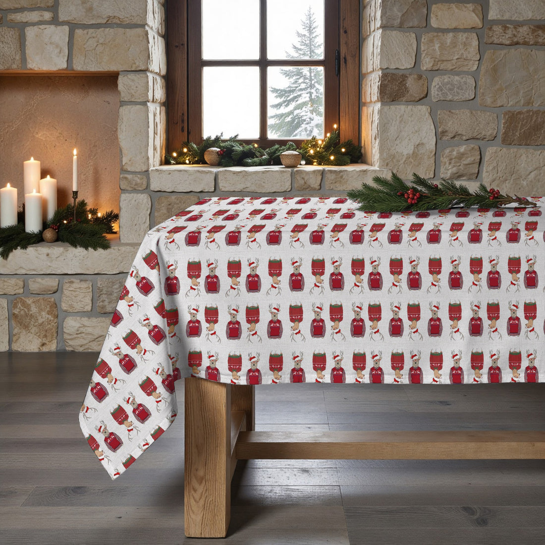 Mantel antimanchas Merry Christmas 15