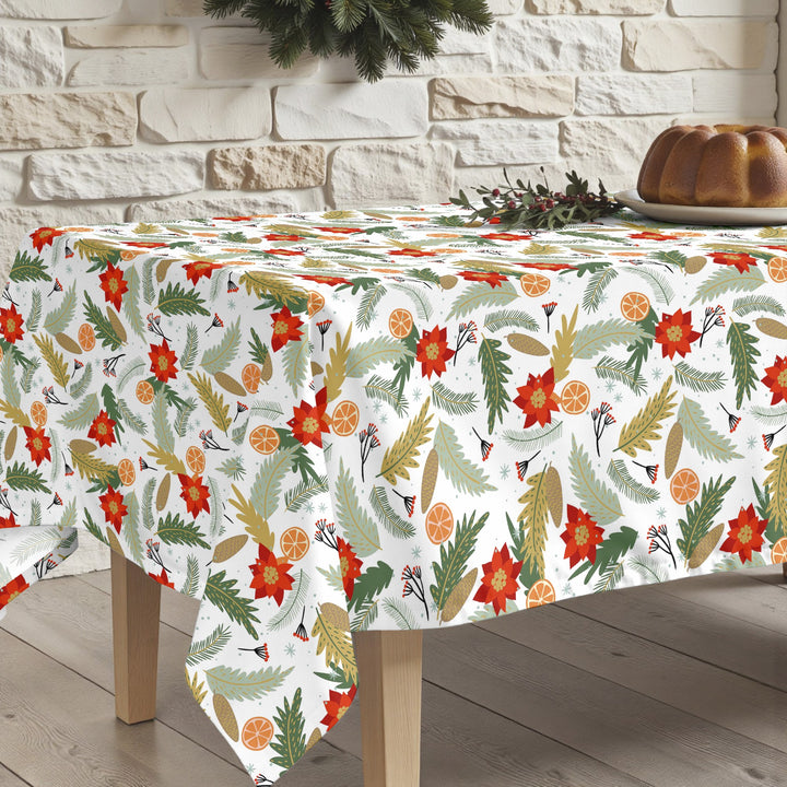 Merry Christmas stain-resistant tablecloth 33