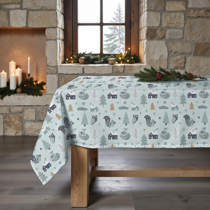 Merry Christmas stain-resistant tablecloth 57