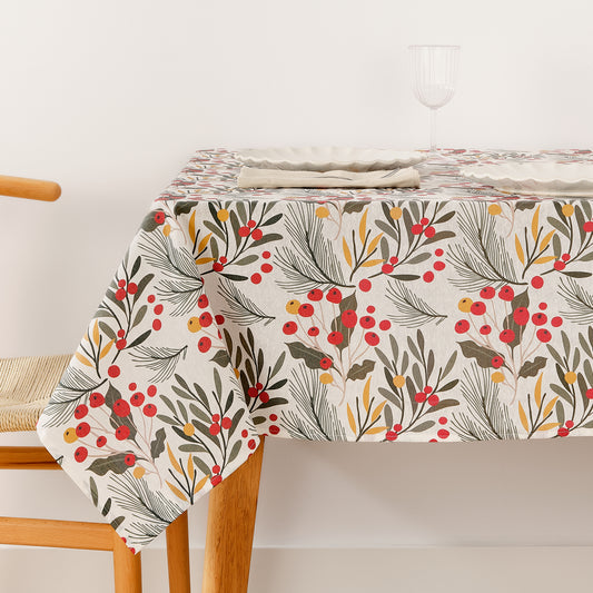 Merry Christmas stain-resistant tablecloth 58