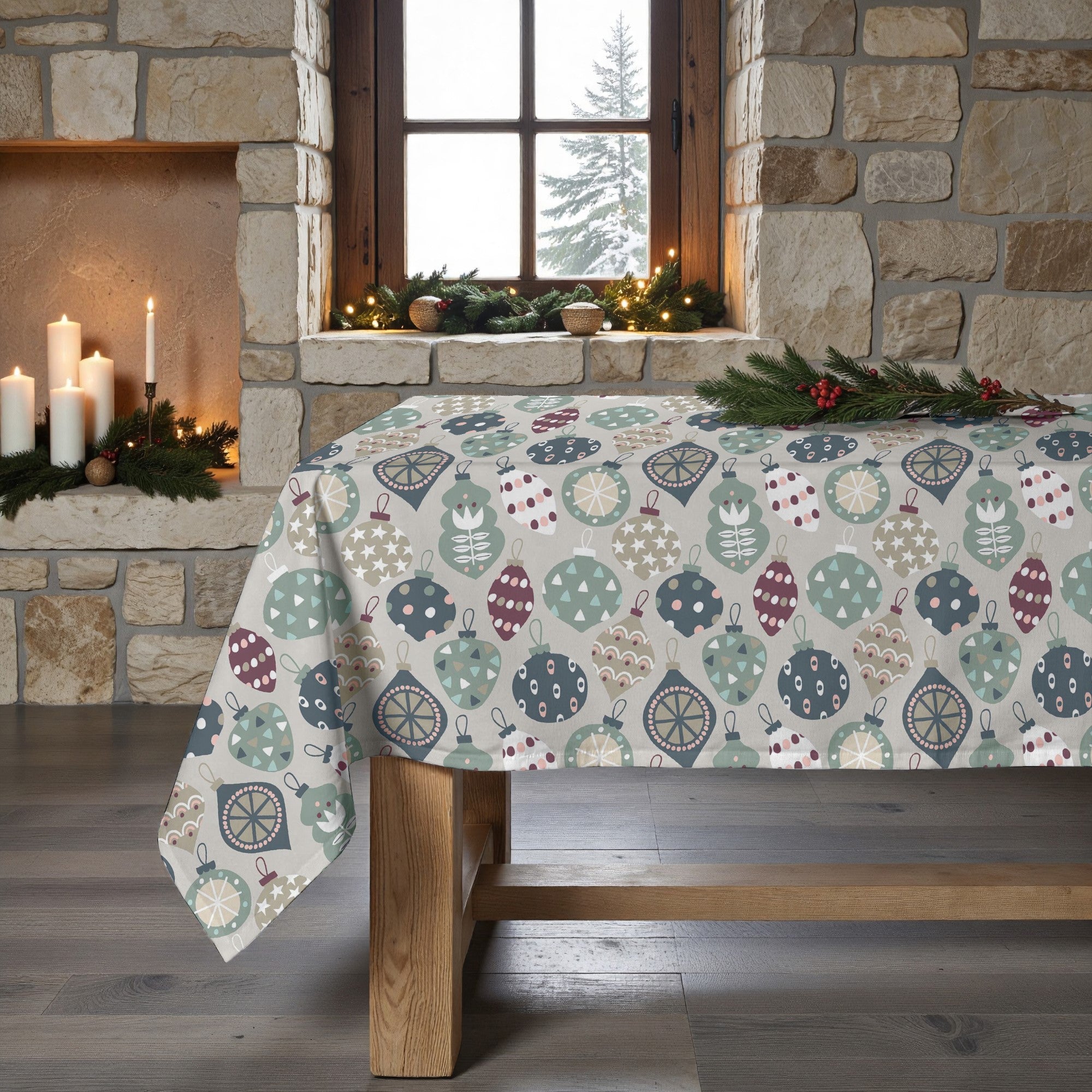 Mantel antimanchas Merry Christmas 60