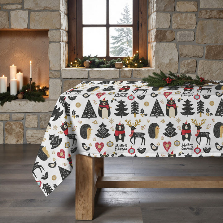 Merry Christmas 61 stain-resistant tablecloth