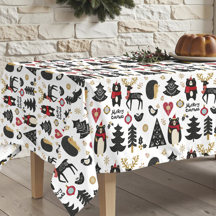 Merry Christmas 61 stain-resistant tablecloth