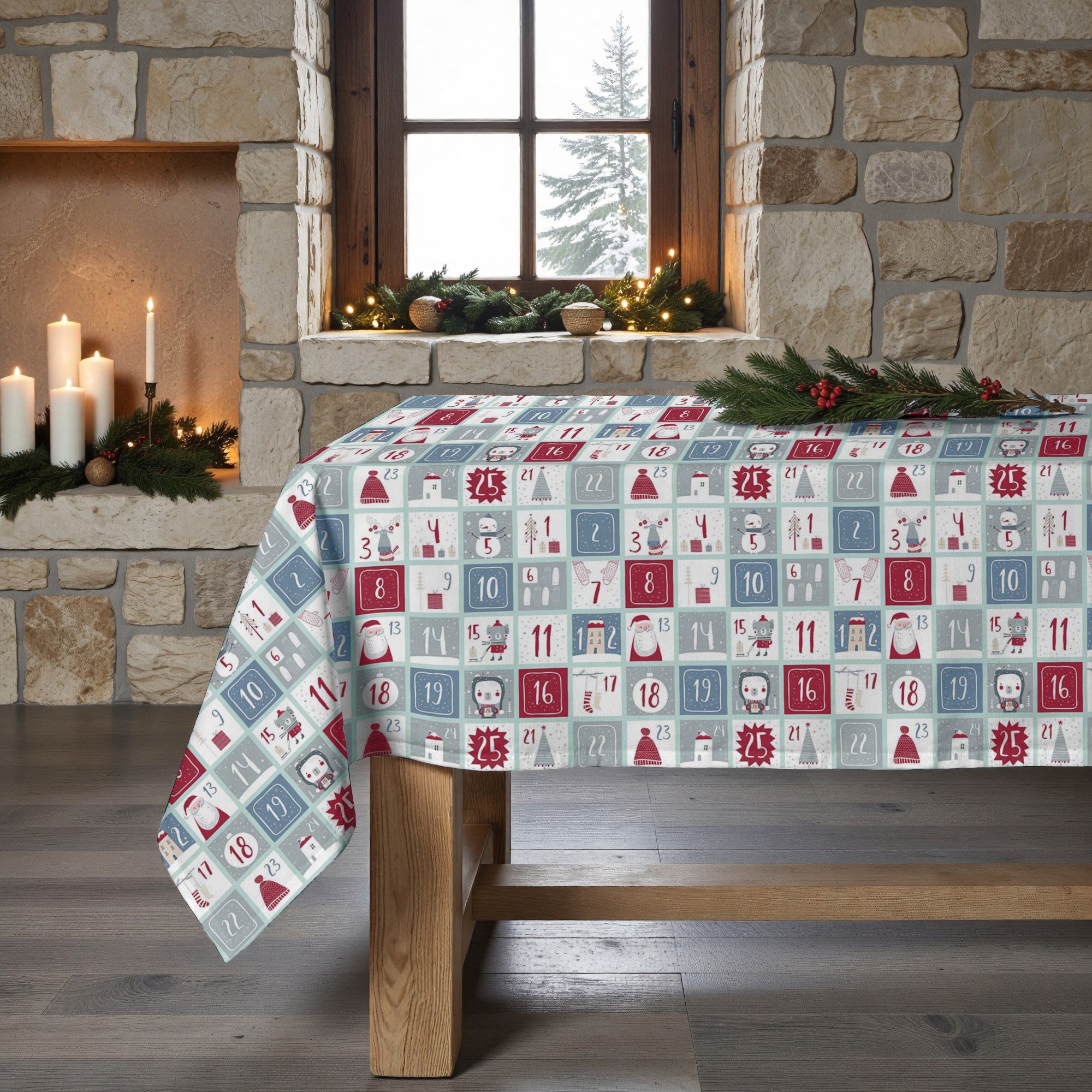 Mantel antimanchas Merry Christmas 62