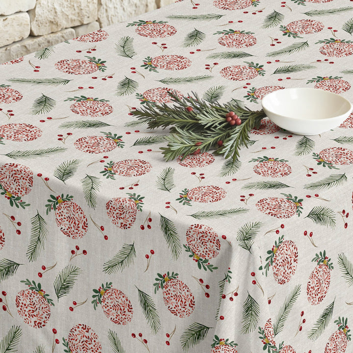 Merry Christmas 67 stain-resistant tablecloth