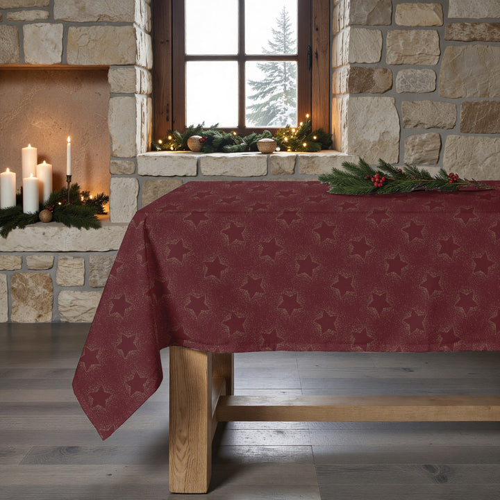 Merry Christmas stain-resistant tablecloth 76