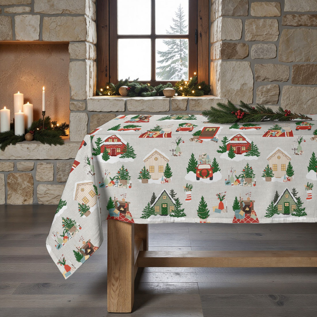 Mantel antimanchas Merry Christmas 78