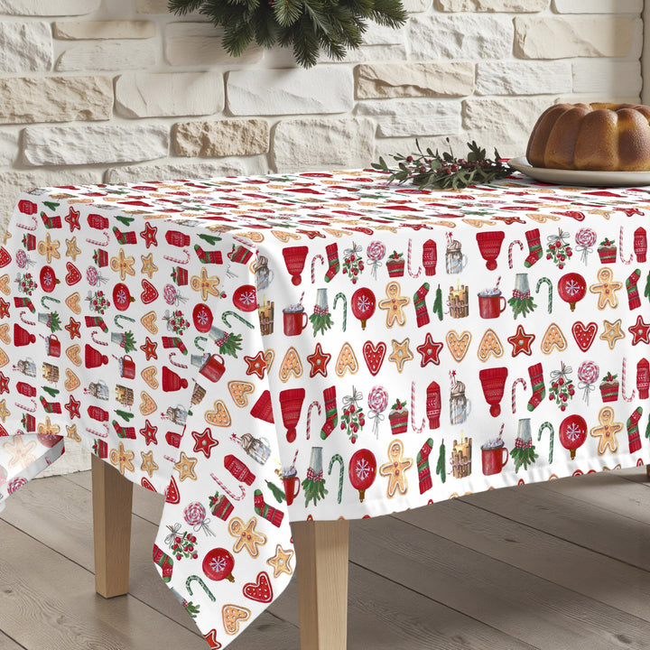 Merry Christmas stain-resistant tablecloth 9