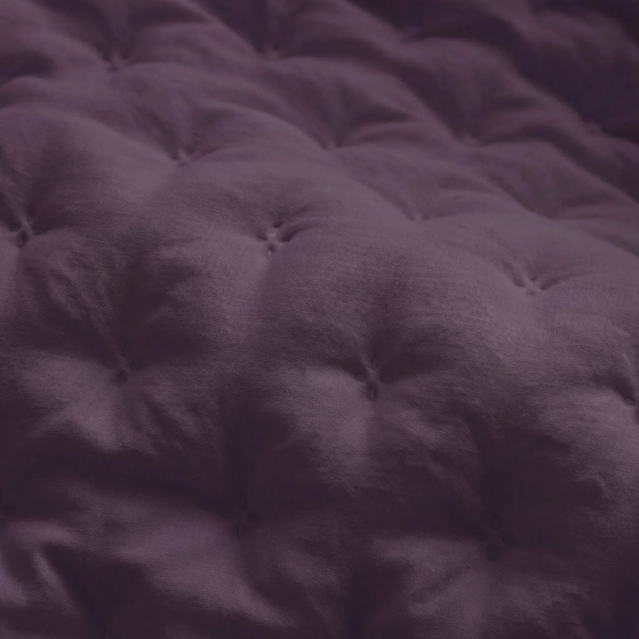 Colcha lisa acolchada Morado tacto suave