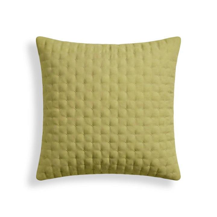 Funda de almohada lisa acolchada Mostaza Suave 65x65 cm