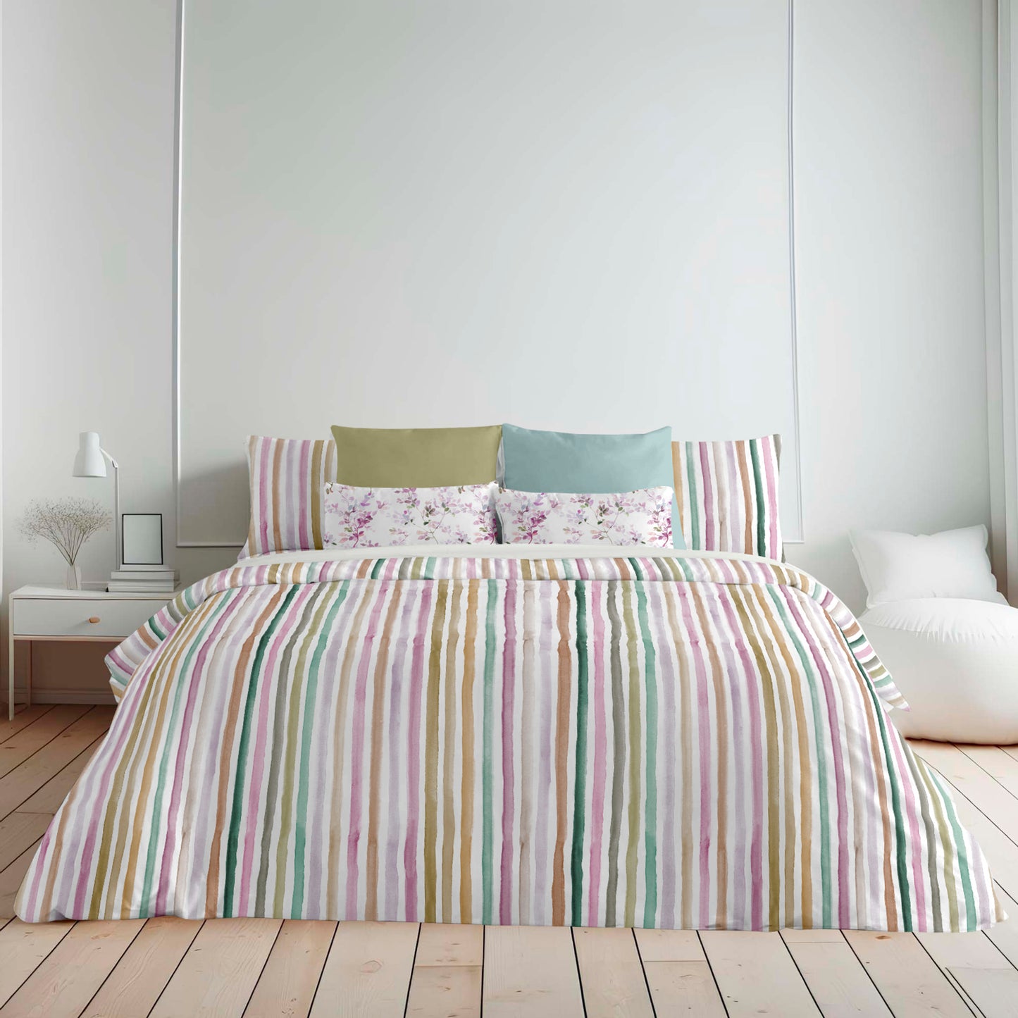 Naiara Malva 100% cotton buttoned duvet cover