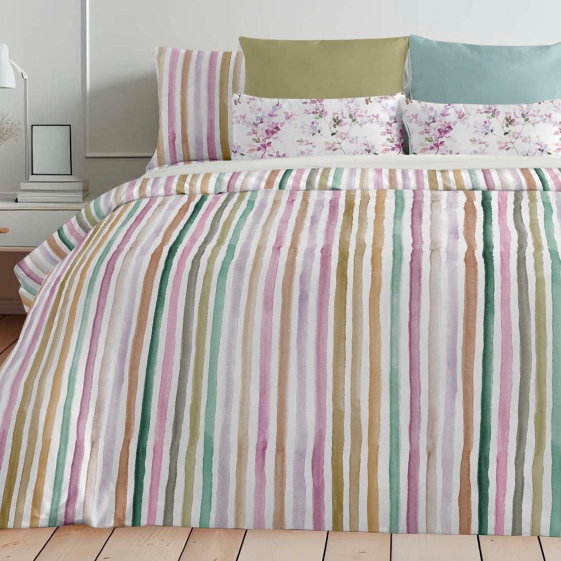 Naiara Malva 100% cotton buttoned duvet cover