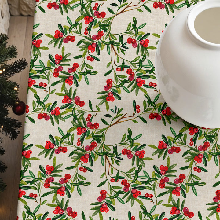 Mantel antimanchas Navidad Hojas