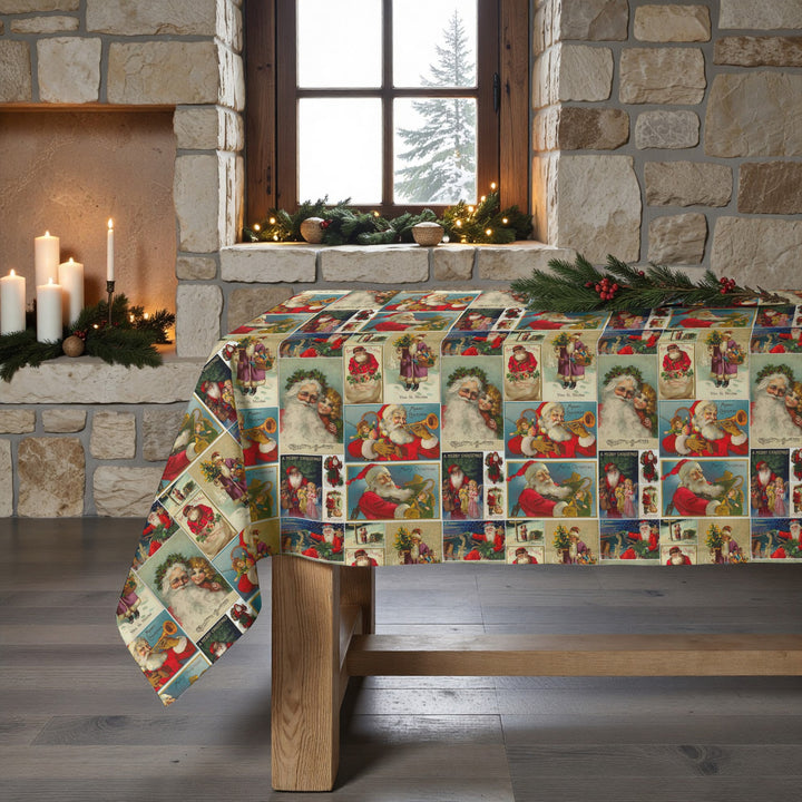 Vintage Christmas stain-resistant tablecloth 5