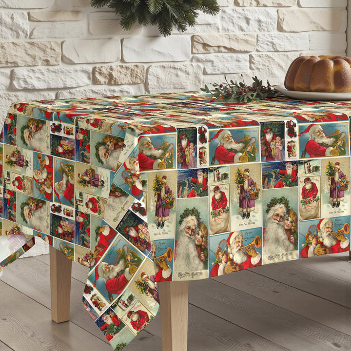 Vintage Christmas stain-resistant tablecloth 5
