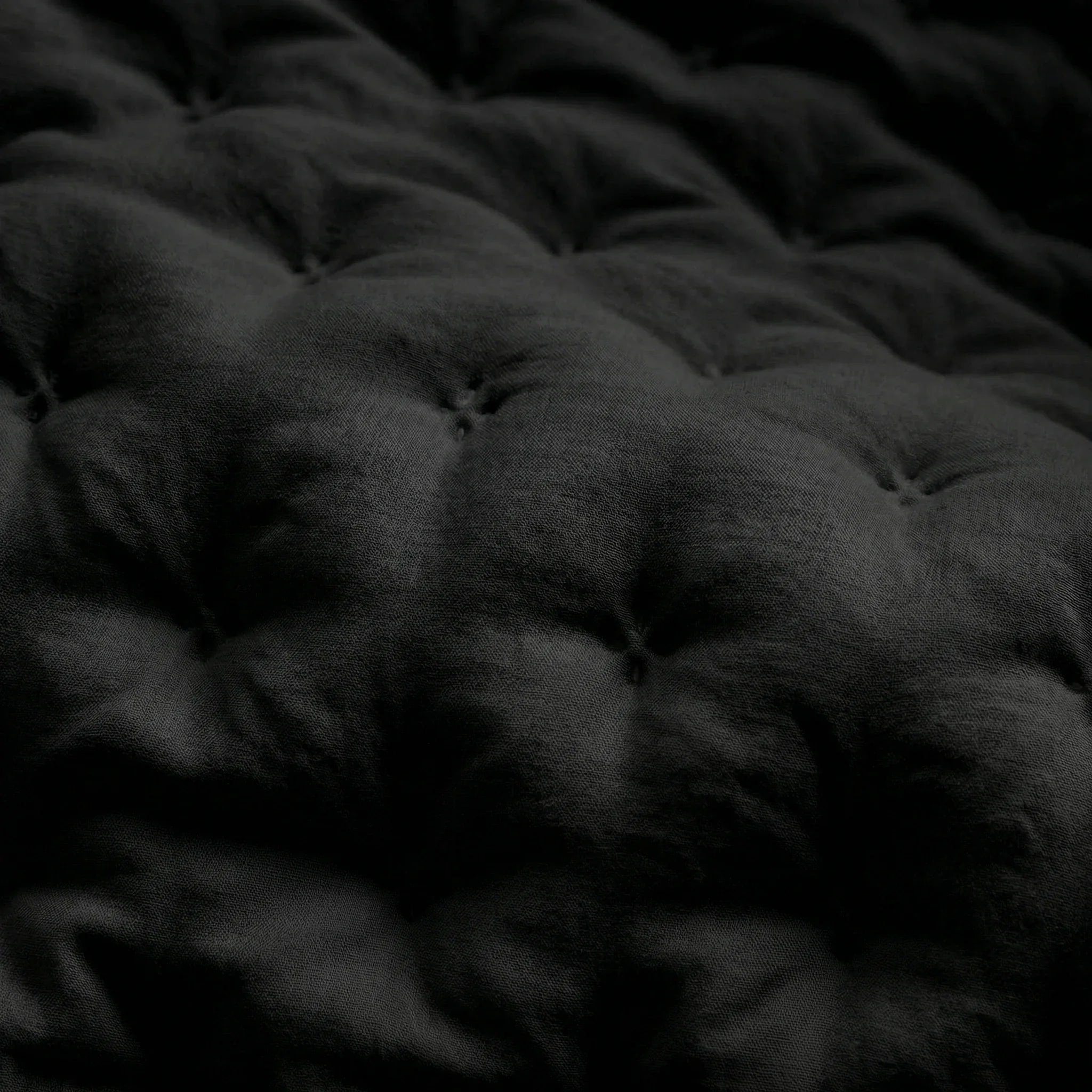 Colcha lisa acolchada Black tacto suave