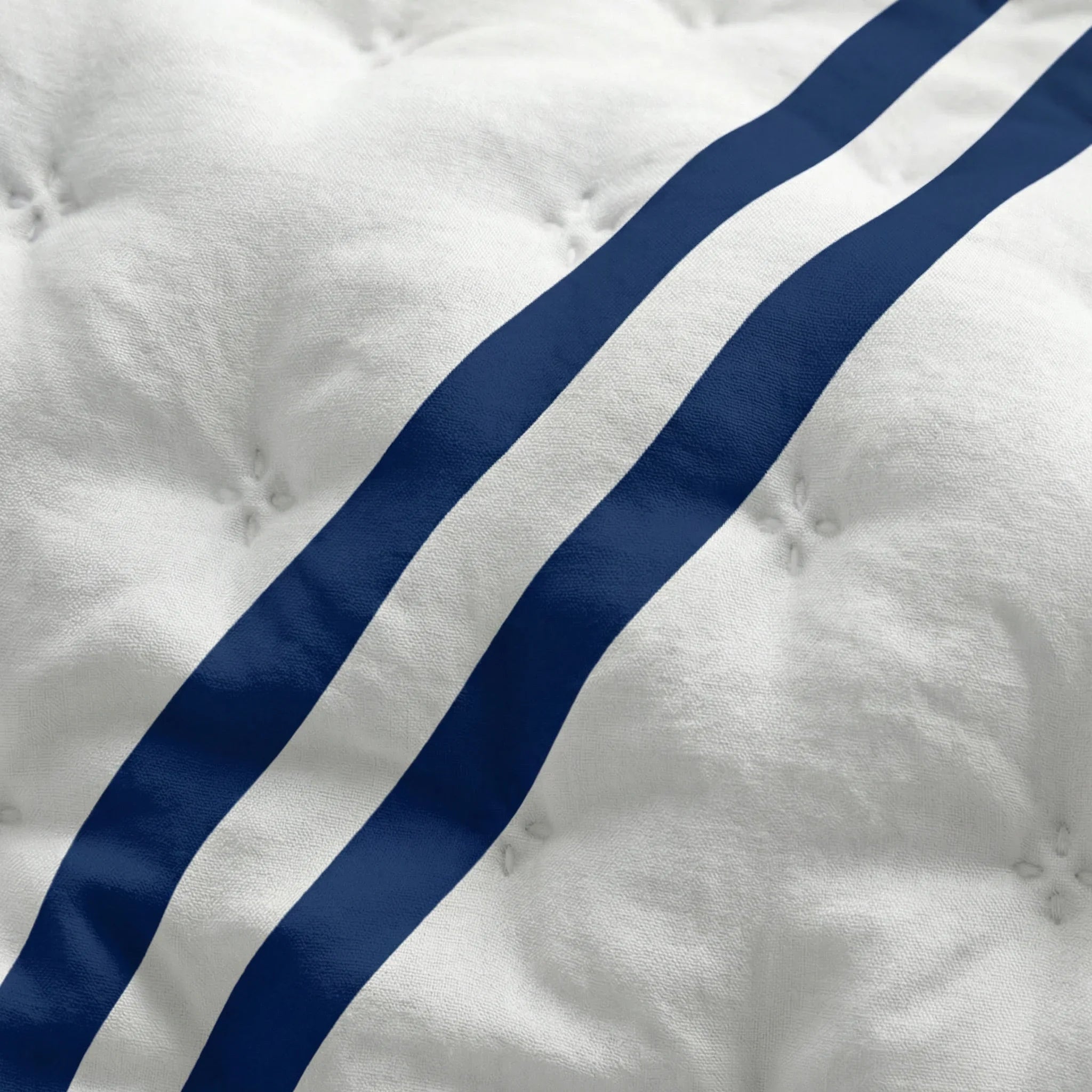 Colcha boutí estampada Oliva Azul tacto suave