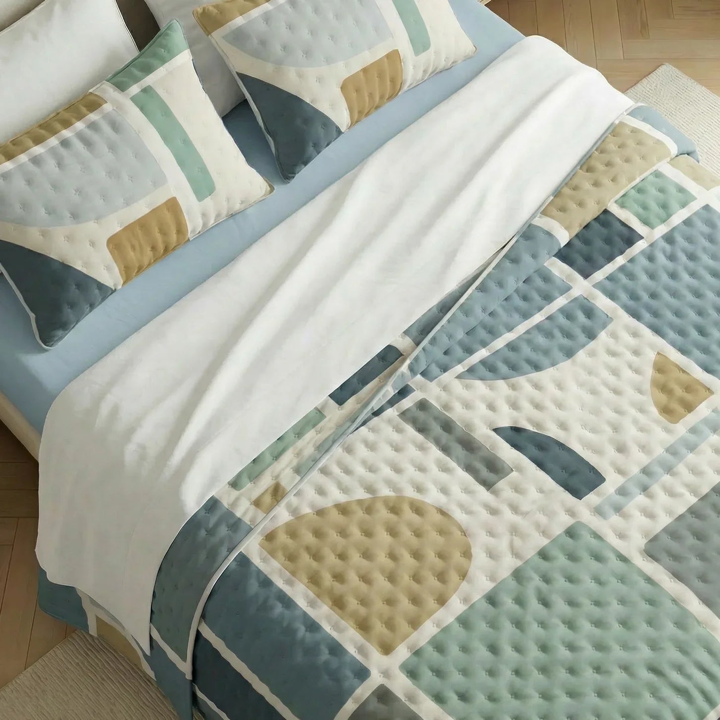 Colcha boutí estampada Peñíscola tacto suave