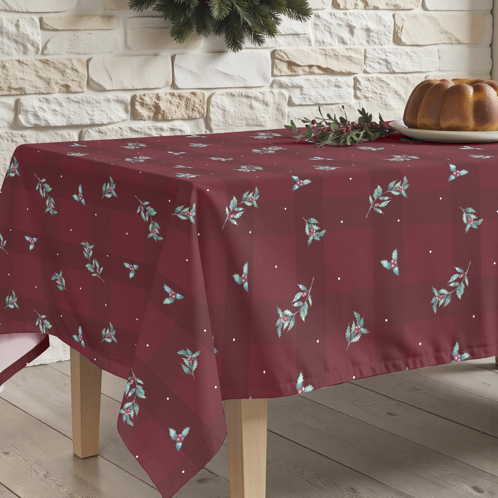 Nappe antitache Noël rouge 1