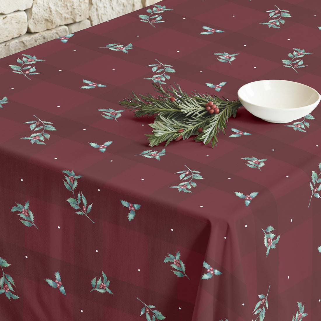 Nappe antitache Noël rouge 1
