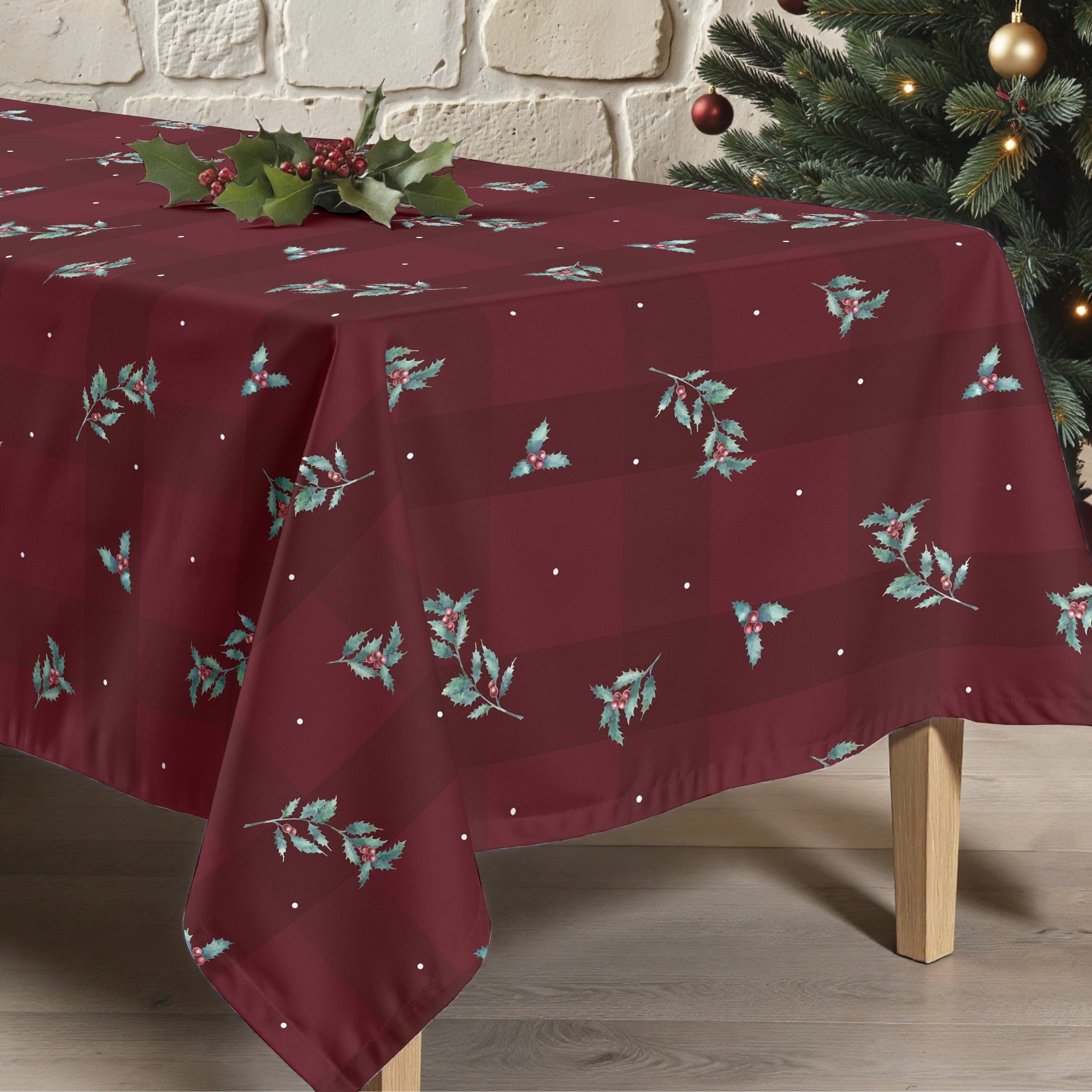 Nappe antitache Noël rouge 1