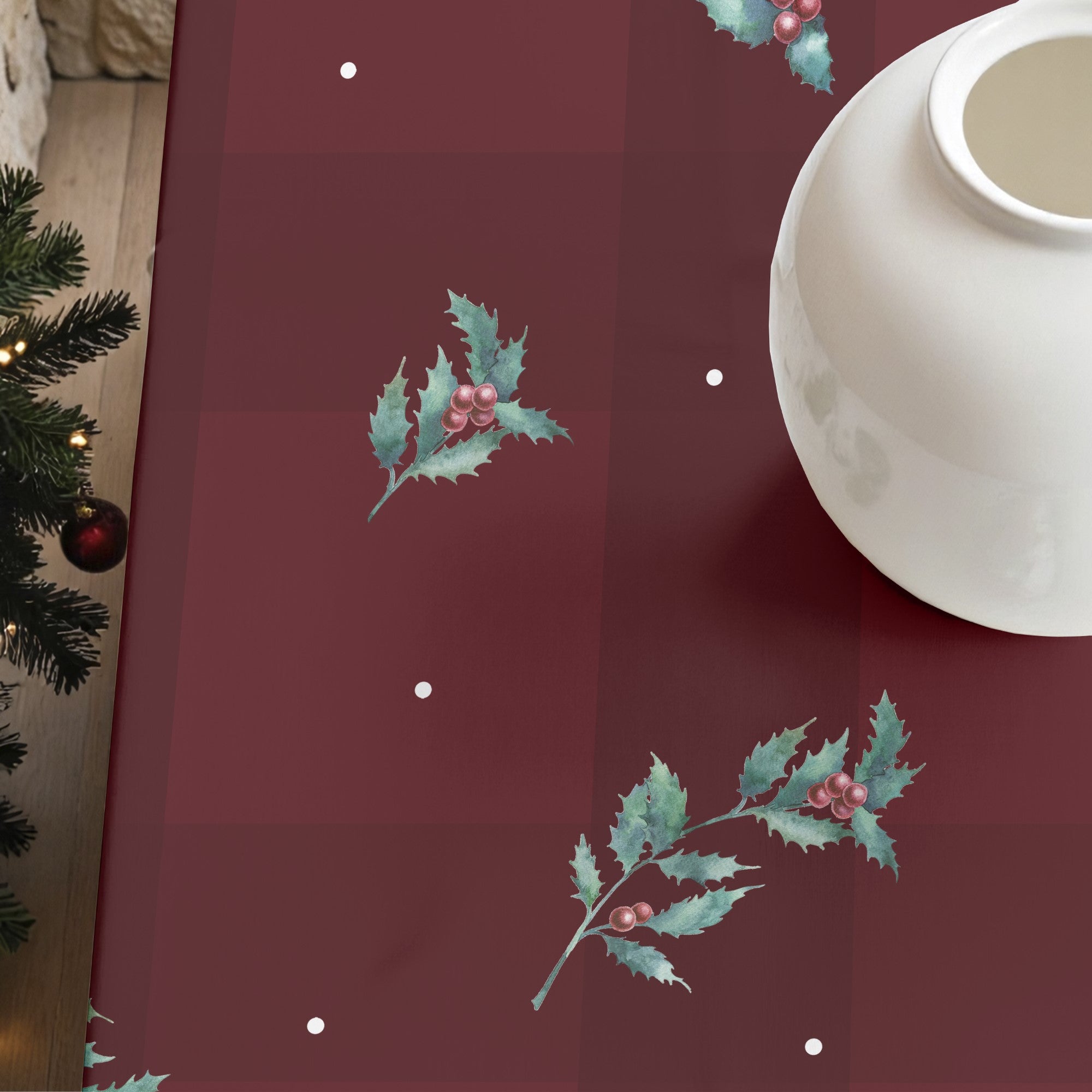 Nappe antitache Noël rouge 1